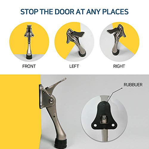 One Touch Kickdown Door Stopper, Door Holder, Heavy for Daily Use