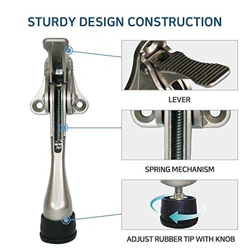 One Touch Kickdown Door Stopper, Door Holder, Heavy for Daily Use